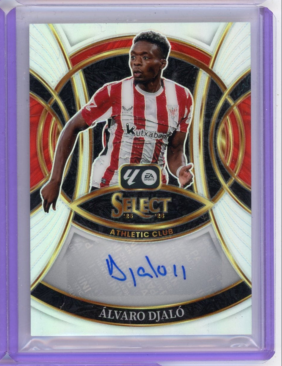 Alvaro Djalo 2025-26 Panini Select autograph silver prizm