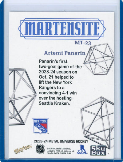 Artemi Panarin 2023-24 Metal Universe Martensite