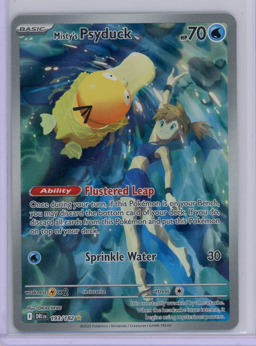 Misty's Psyduck Pokémon Destined Rivals Illustration Rare #193/182