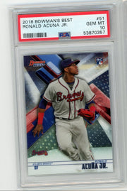 Ronald Acuna Jr. 2018 Bowman's Best rookie card PSA 10