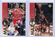 Michael Jordan 1995 Upper Deck Major Attractions Bundle (Charlie Sheen/Queen Latifah)