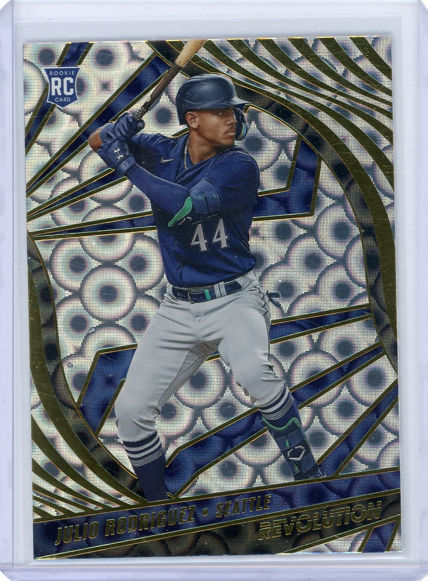Julio Rodriguez 2022 Panini Chronicles Revolution Groove rookie card