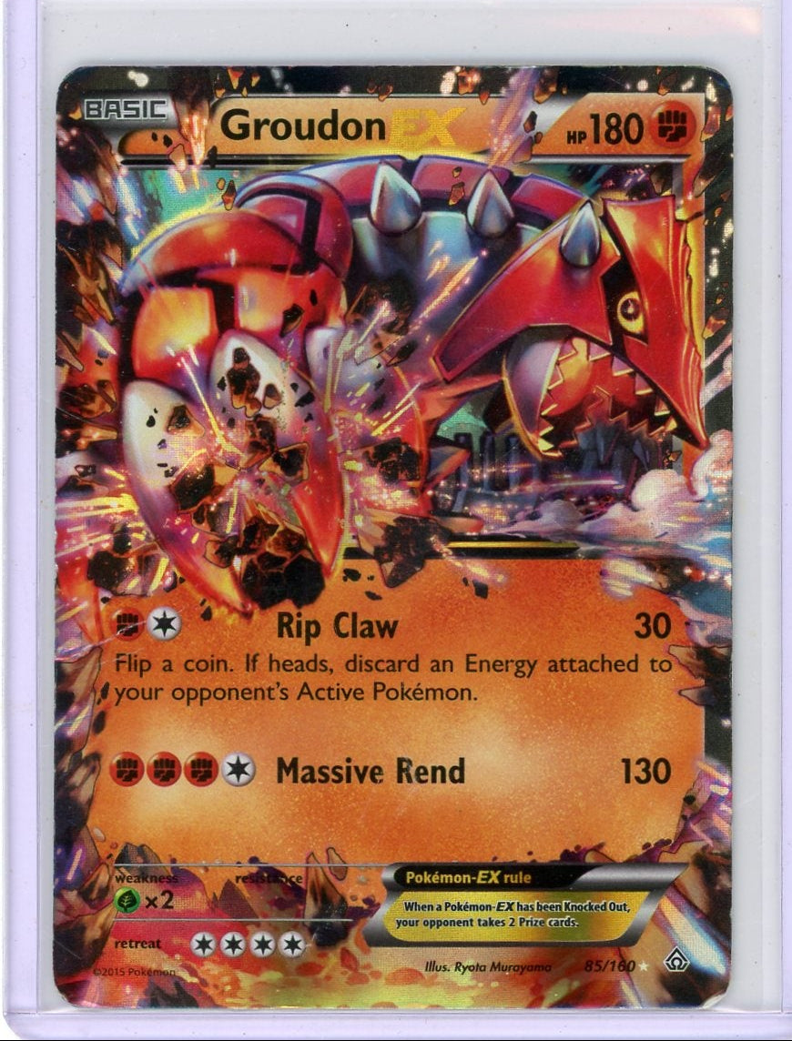 Groudon EX 2015 Pokemon Primal Clash #85/160 DMG