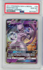 Mewtwo GX 2017 Pokemon Shining Legends  #39/73 PSA 10