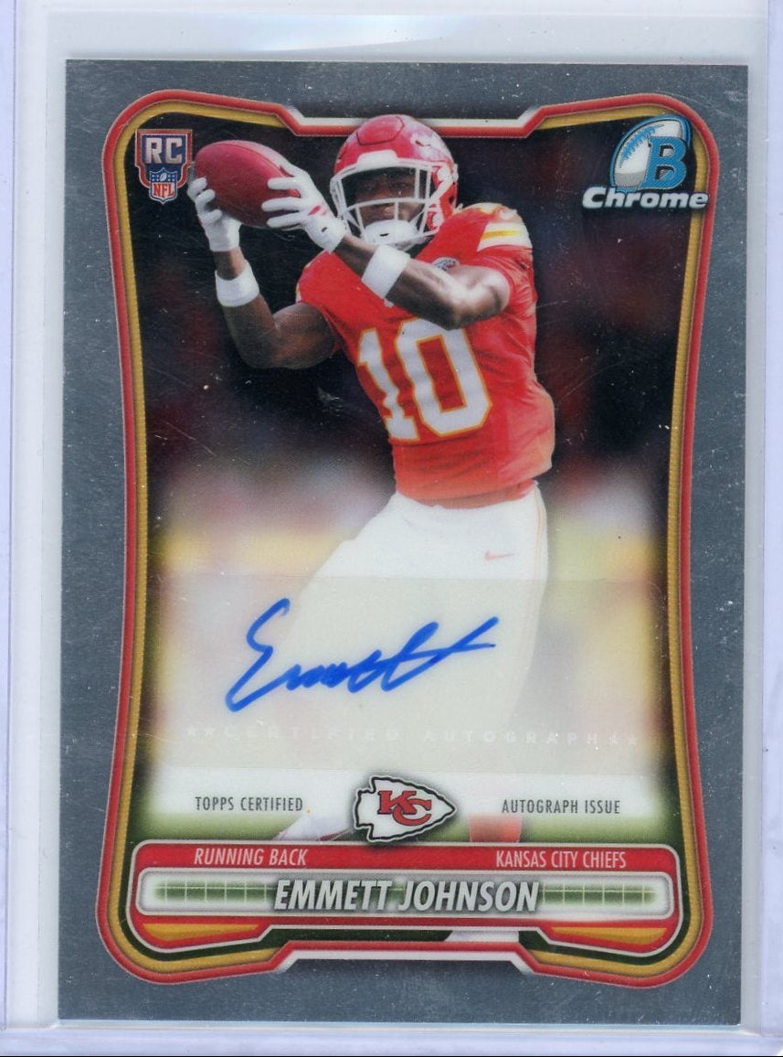 Emmett Johnson 2026 Bowman Football Rookie Autograph