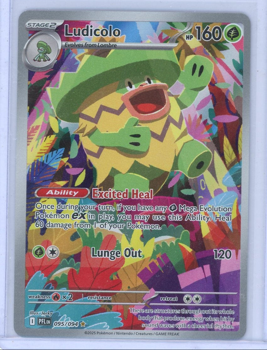 Ludicolo 2025 Pokemon Phantasmal Flames Illustration rare #095/094