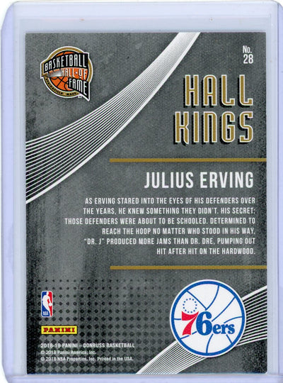 Julius Erving 2018-19 Panini Donruss Hall Kings press proof #'d 092/125