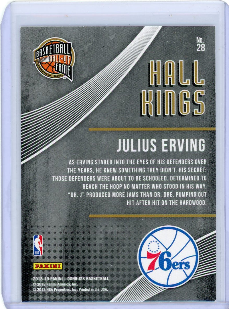 Julius Erving 2018-19 Panini Donruss Hall Kings press proof 