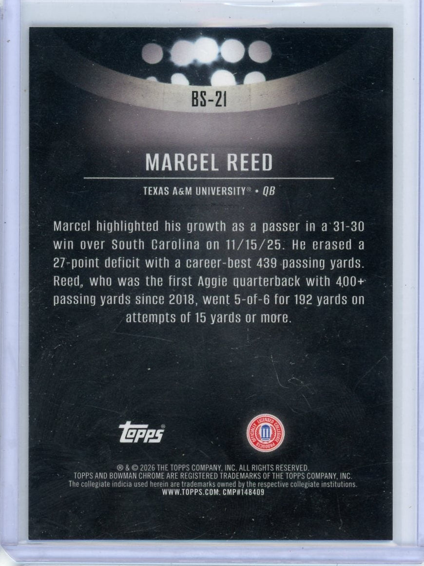 Marcel Reed 2026 Bowman Football Spotlight #BS-21