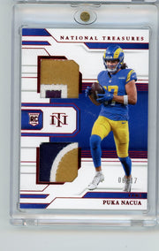 Puka Nacua 2023 Panini National Treasures rookie dual materials #'d 06/17