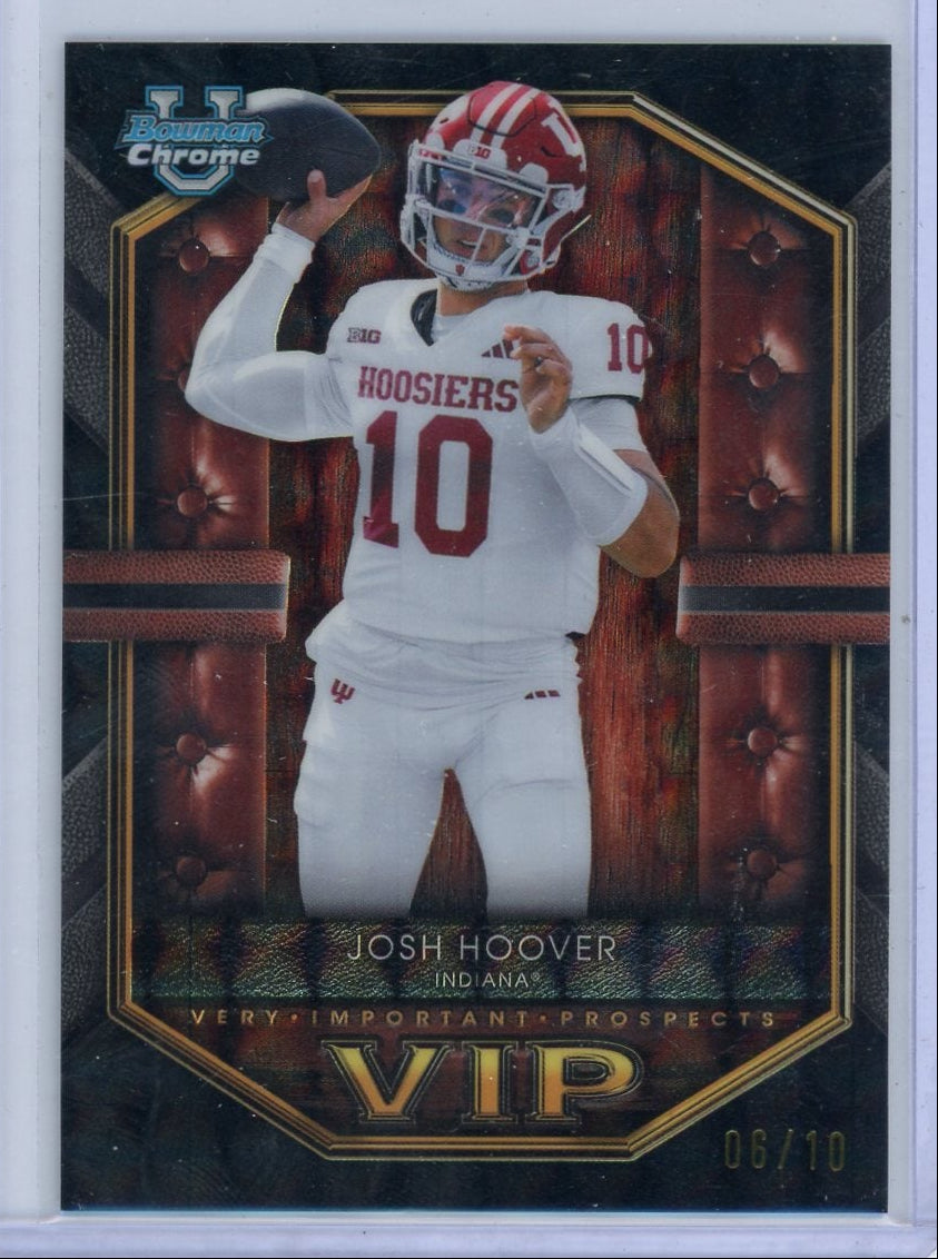 Josh Hoover 2026 Bowman Football VIP Black Geometric #'d 6/10