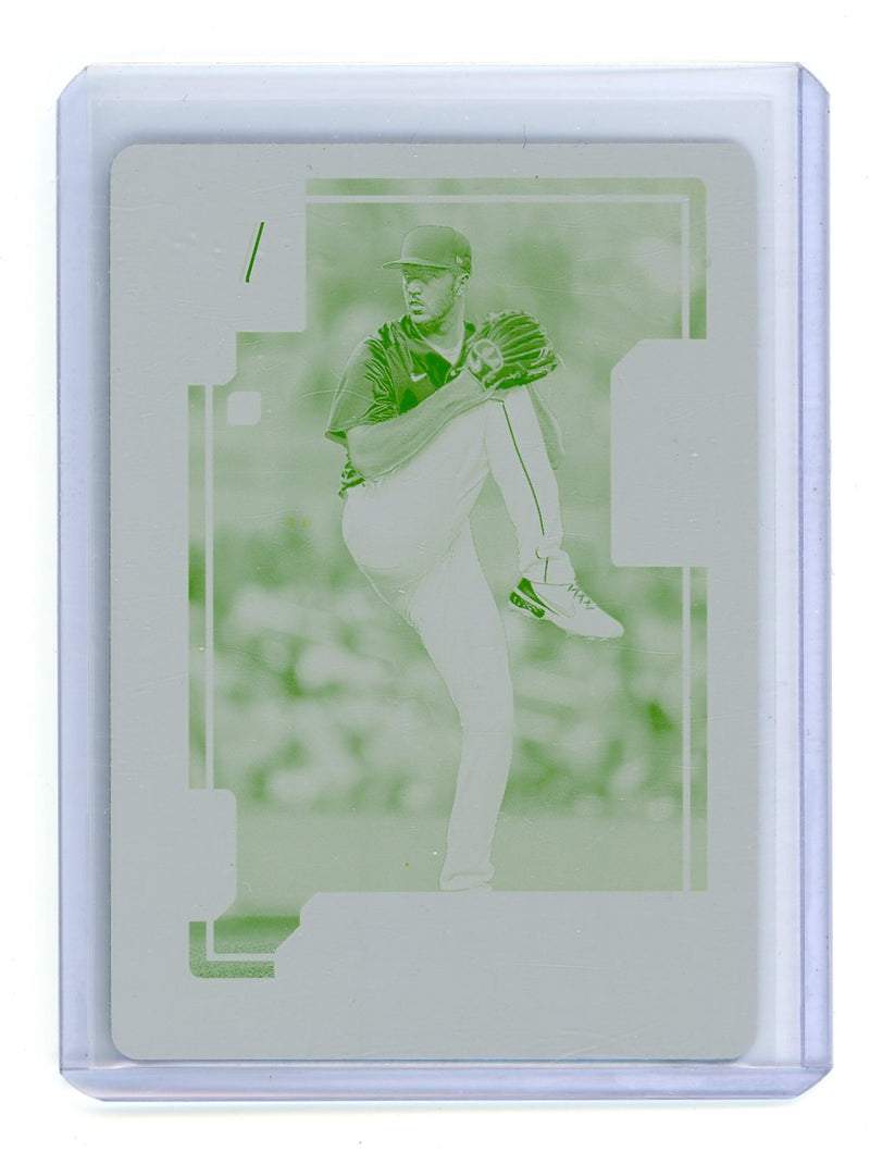 Trevor Rogers 2022 Panini Donruss Yellow Printing Plate One of One