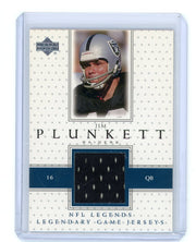 Jim Plunkett 2000 Upper Deck NFL Legends Legendary Game Worn Jersey #LJ-JP