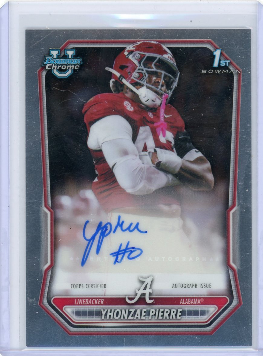 Yhonzae Pierre 2026 Bowman Football 1st Bowman autograph
