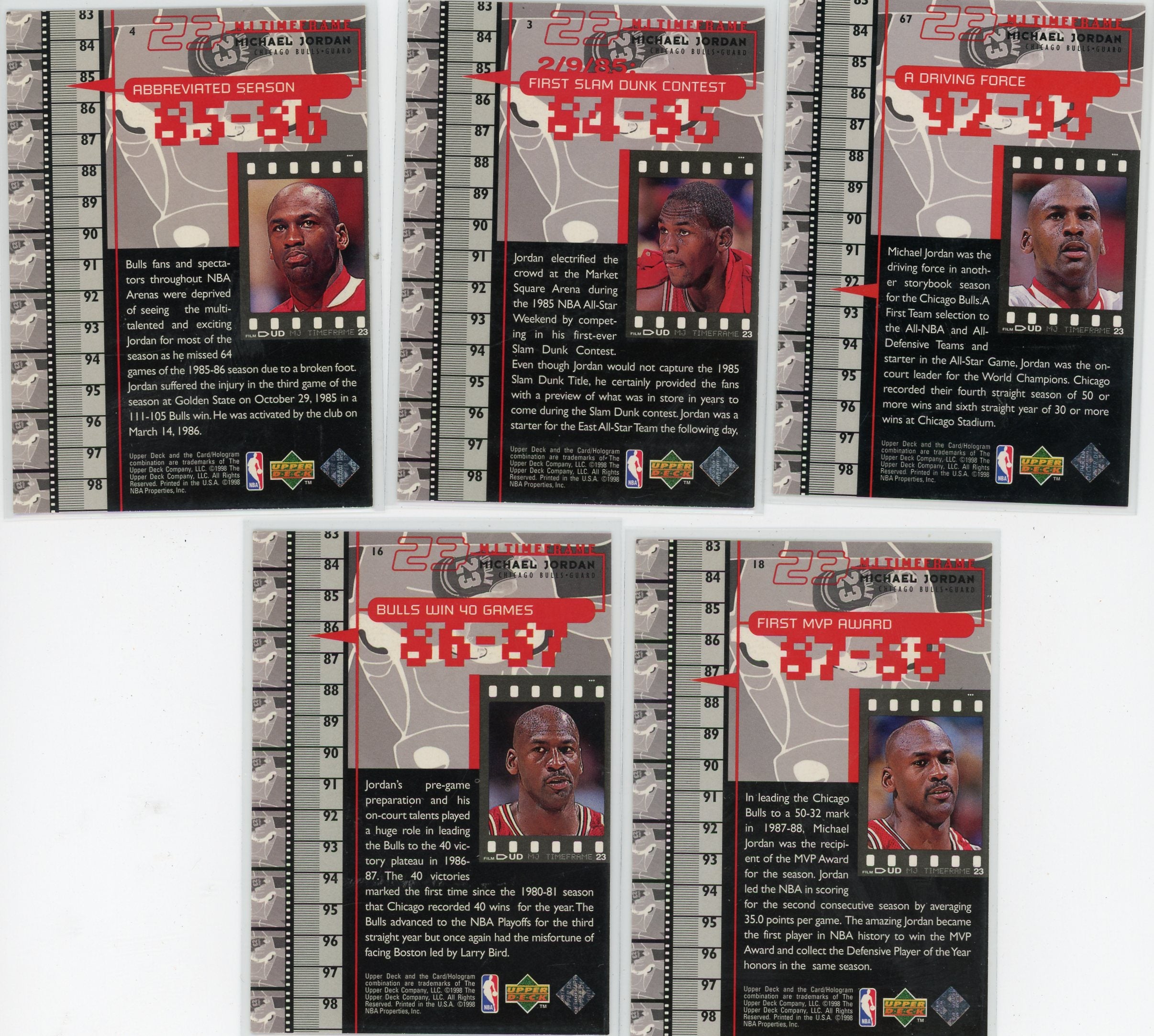 Michael Jordan Upper Deck 1998 Film Bundle