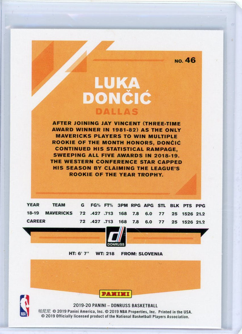 Luka Doncic 2019-20 Panini Donruss 