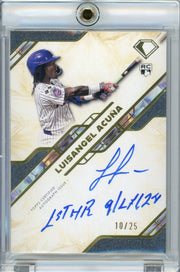 Luisangel Acuna 2025 Topps Diamond Icons Iconic First Inscription Auto #'d 10/25
