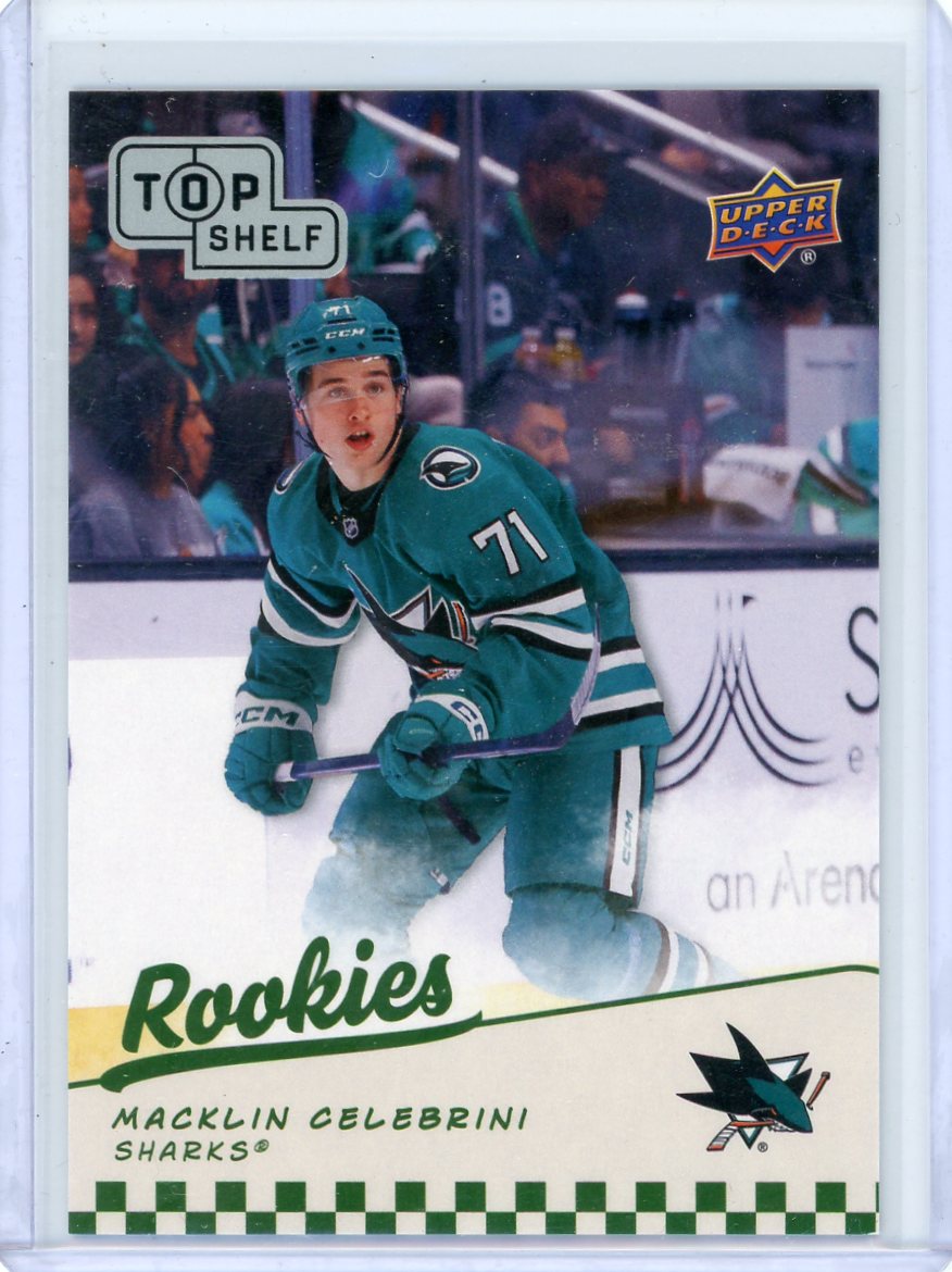 Macklin Celebrini 2025 Upper Deck NSCC Top Shelf rookie card