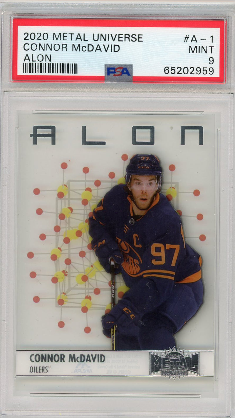 Connor McDavid 2020-21 SkyBox Metal Universe ALON PSA 9