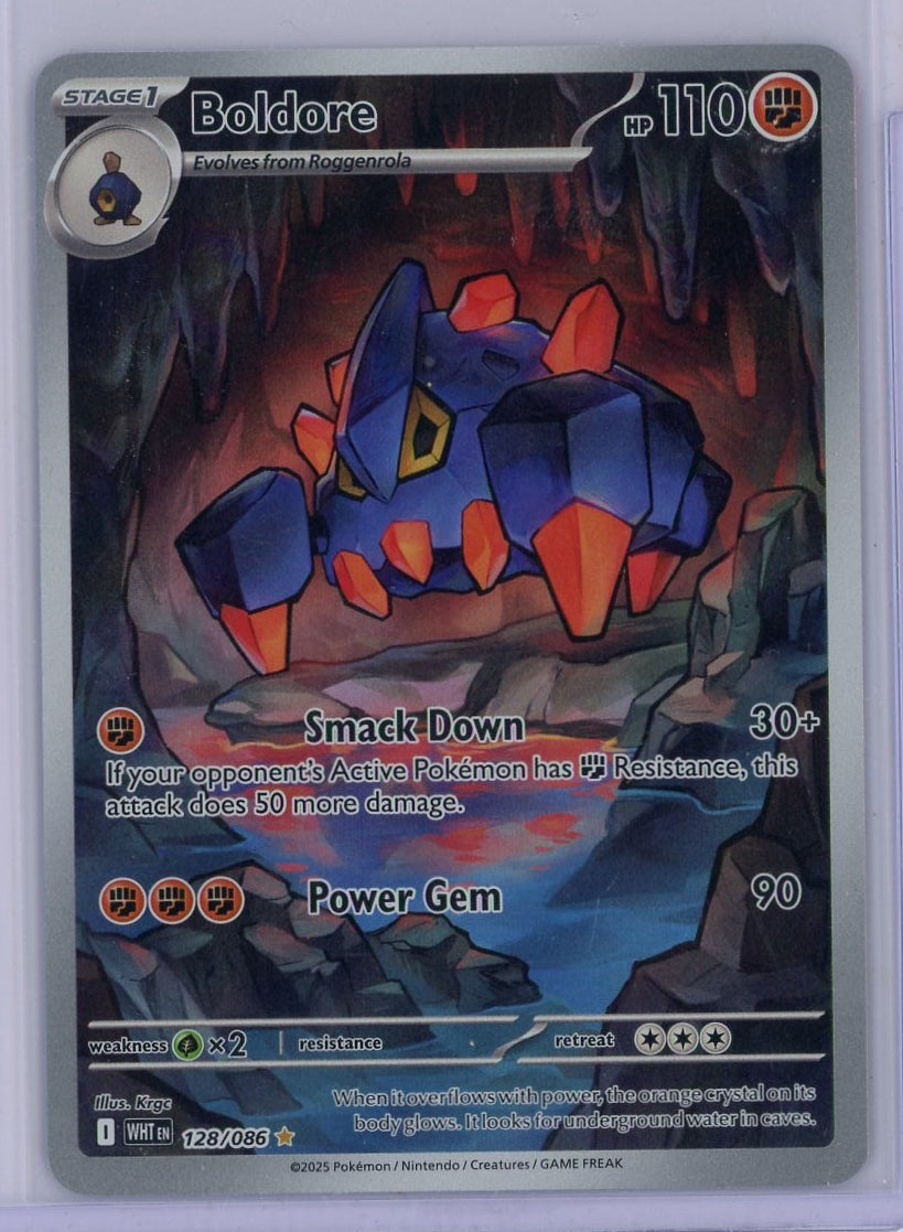 Boldore 2025 Pokemon White Flare Illustration rare #128/086