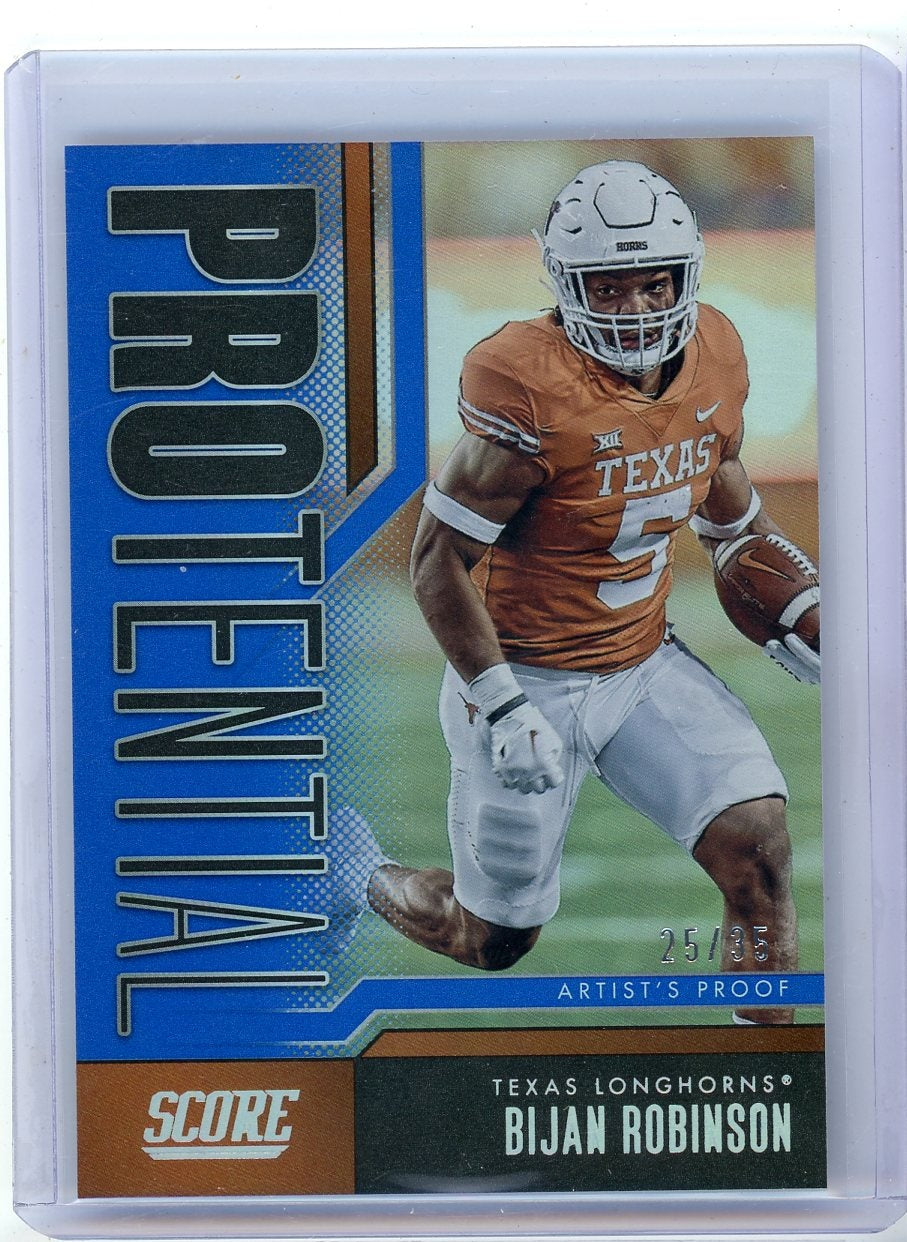 Bijan Robinson 2023 Panini Score Protential Artist Proof #'d 25/35