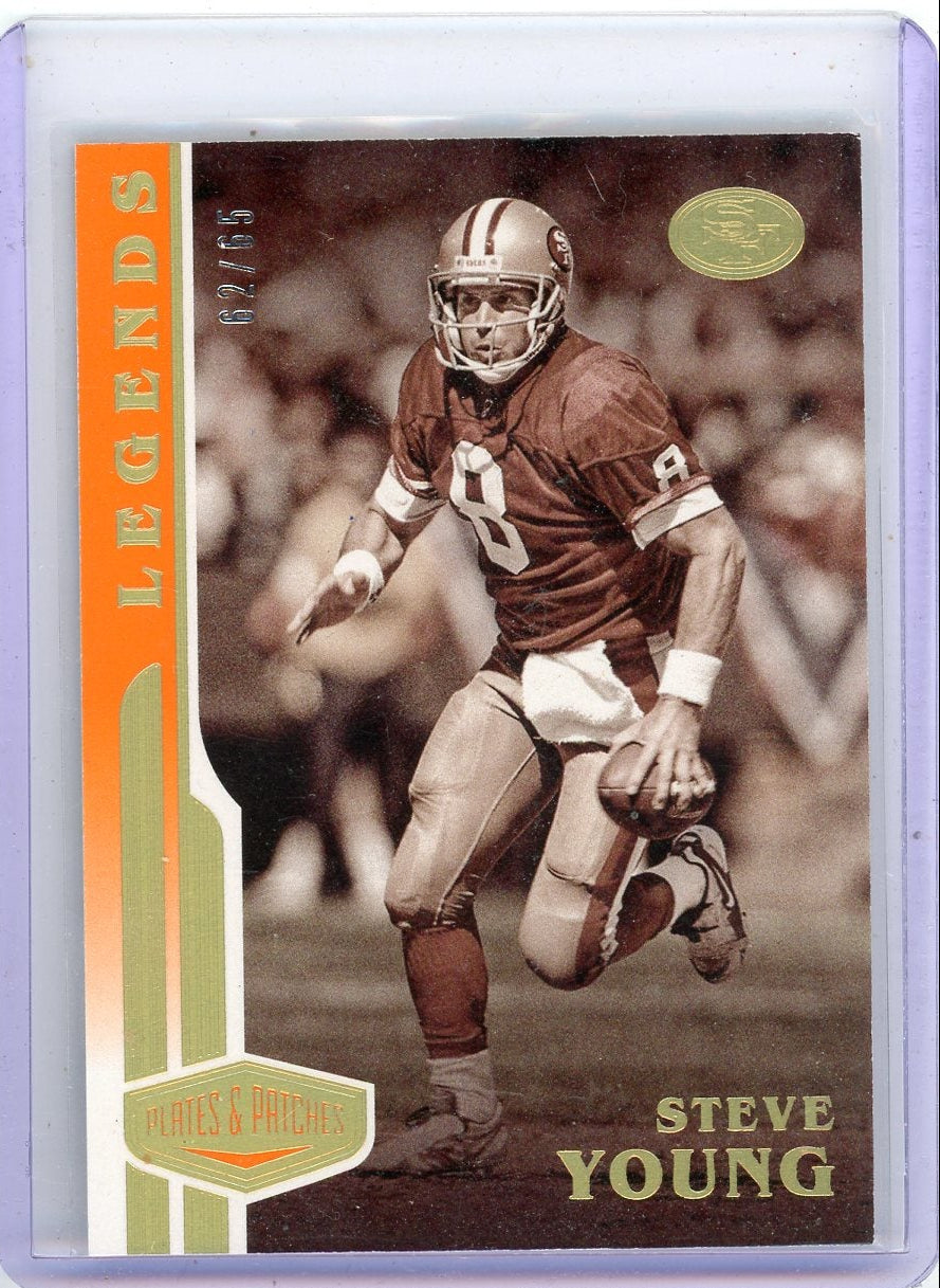 Steve Young 2020 Panini Plates & Patches Legends #'d 62/65