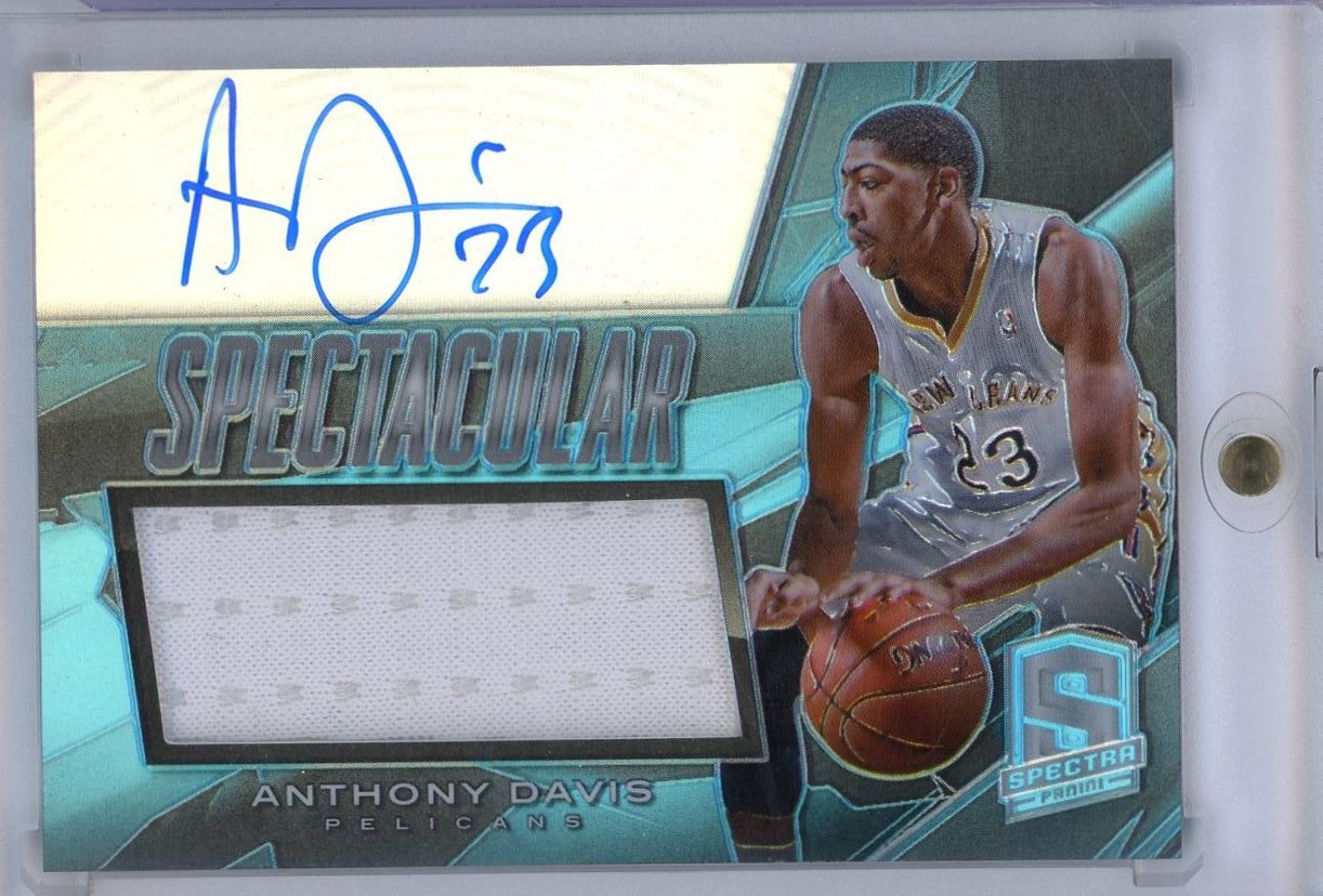 Anthony Davis 2013-14 Panini Spectra Spectacular Patch Auto #'d 09/20
