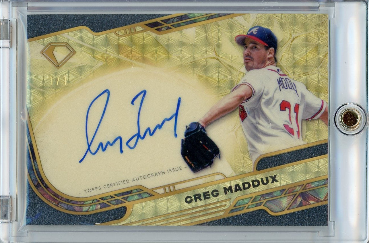 Greg Maddux 2025 Topps Diamond Icons Chrome Superfractor Auto #'d 1/1