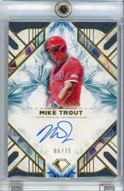 Mike Trout 2025 Topps Diamond Icons Autograph #'d 08/15