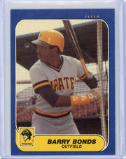 Barry Bonds 1986 Fleer rookie card #U-14