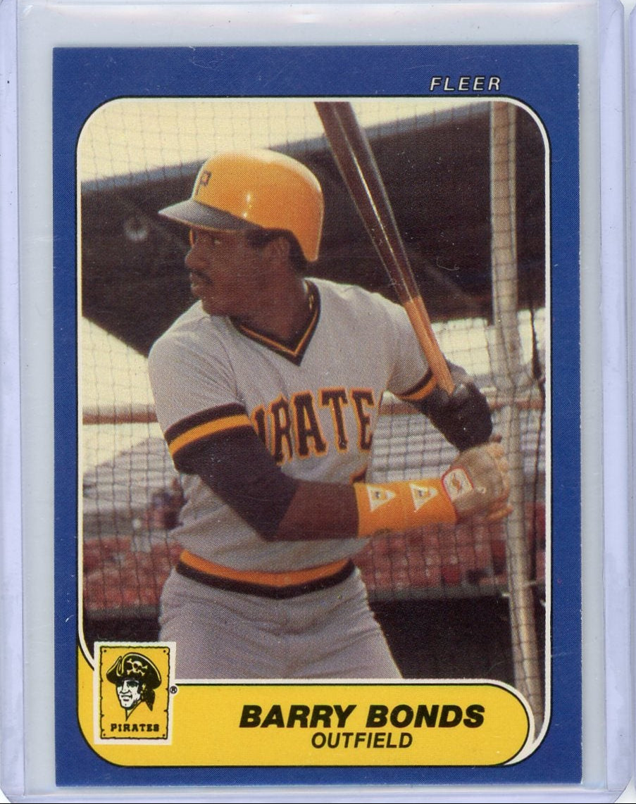Barry Bonds 1986 Fleer rookie card #U-14