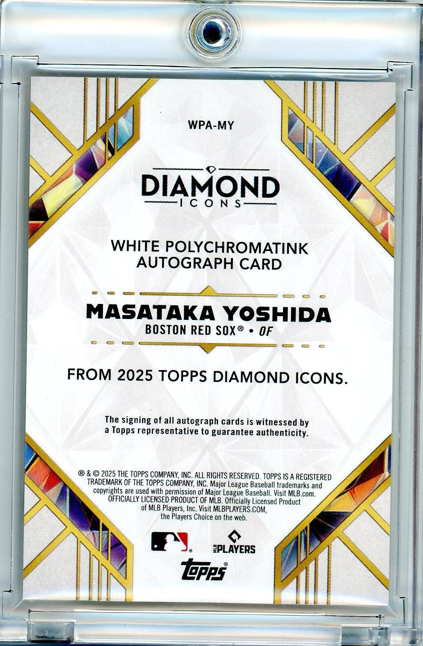Masataka Yoshida 2025 Topps Diamond Icons White Polychromatink Auto #'d 1/1