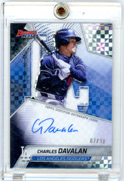 Charles Davalan 2025 Bowman's Best Prospect Autograph Black X-Fractor #'d 7/10