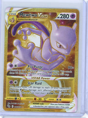 Mewtwo Vstar Pokémon GO Gold Secret Rare #086/076