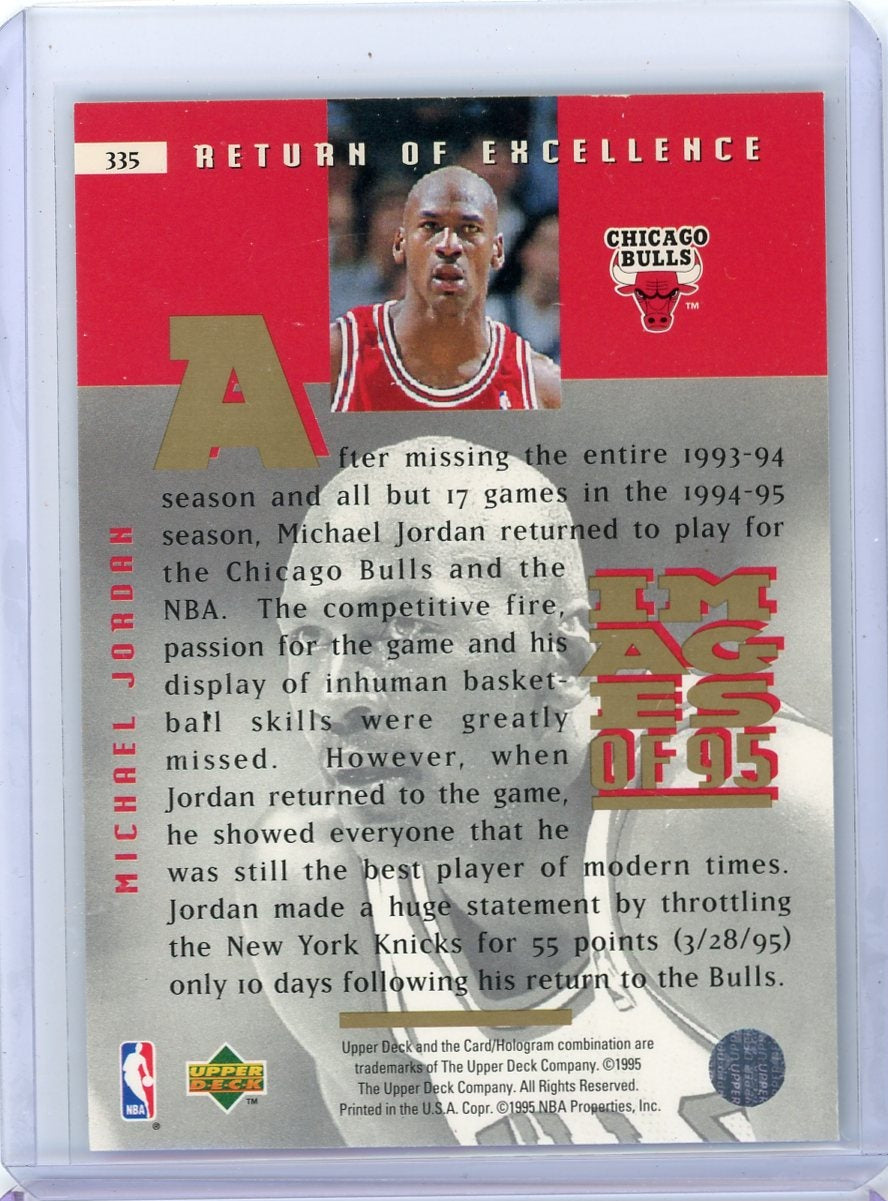 Michael Jordan 1995 Upper Deck Images of '95 Electric Court SP