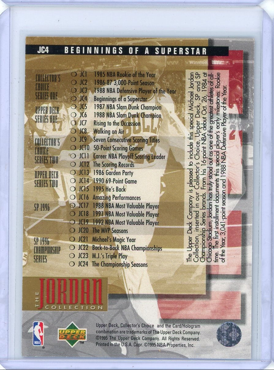 Michael Jordan 1995 Upper Deck Jordan Collection #JC4