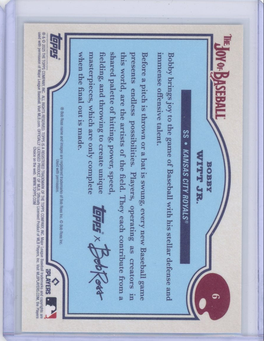 Bobby Witt Jr. 2025 Topps X Bob Ross The Joy Of Baseball
