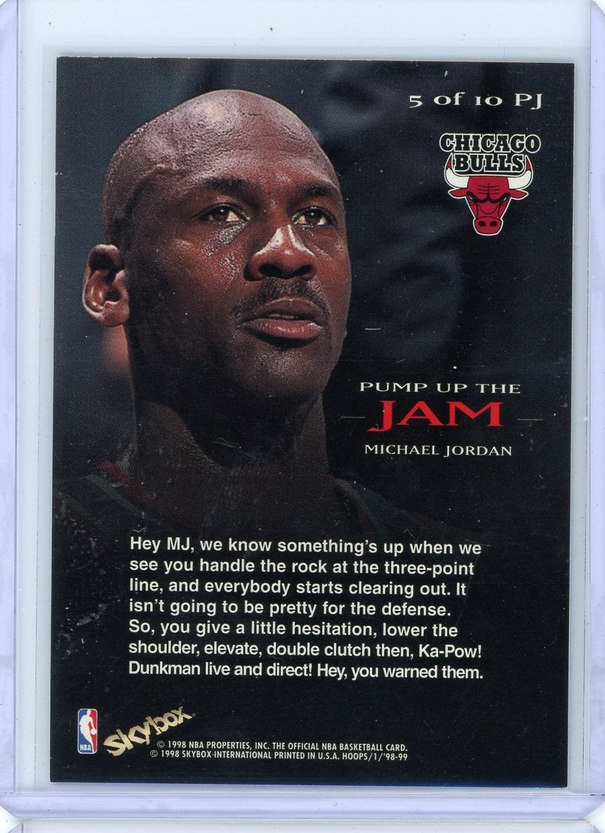 Michael Jordan 1998 SkyBox NBA Hoops Pump Up the Jam