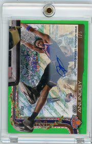 OG Anunoby 2025 Topps Holiday Green Glitter Holiday Auto #'d 1/5