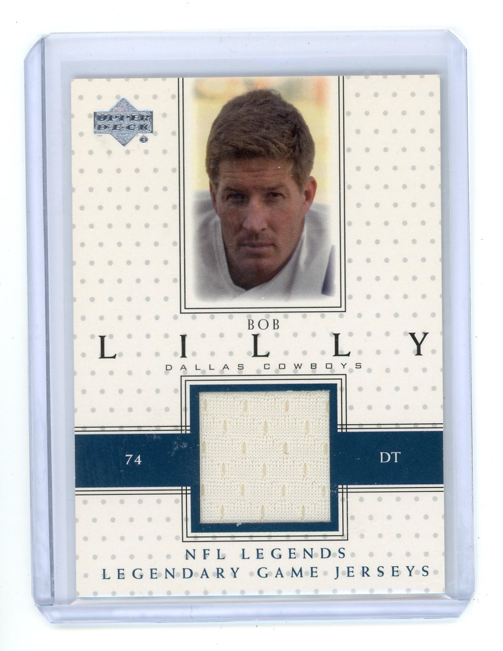 Bob Lilly 2000 Upper Deck NFL Legends Legendary Game Worn Jersey #LJ-BL