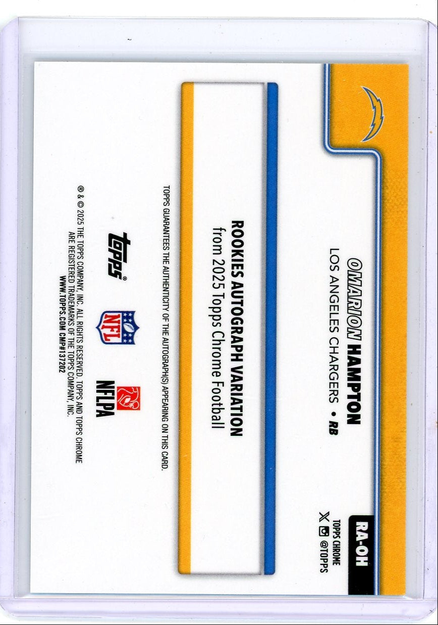 Omarion Hampton 2025 Topps Chrome Auto RC