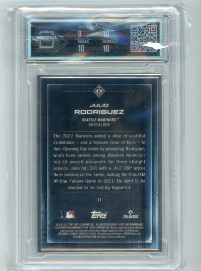 Julio Rodriguez 2022 Bowman Transcendent Collection Bowman Icons /50 Arena Club 9.5