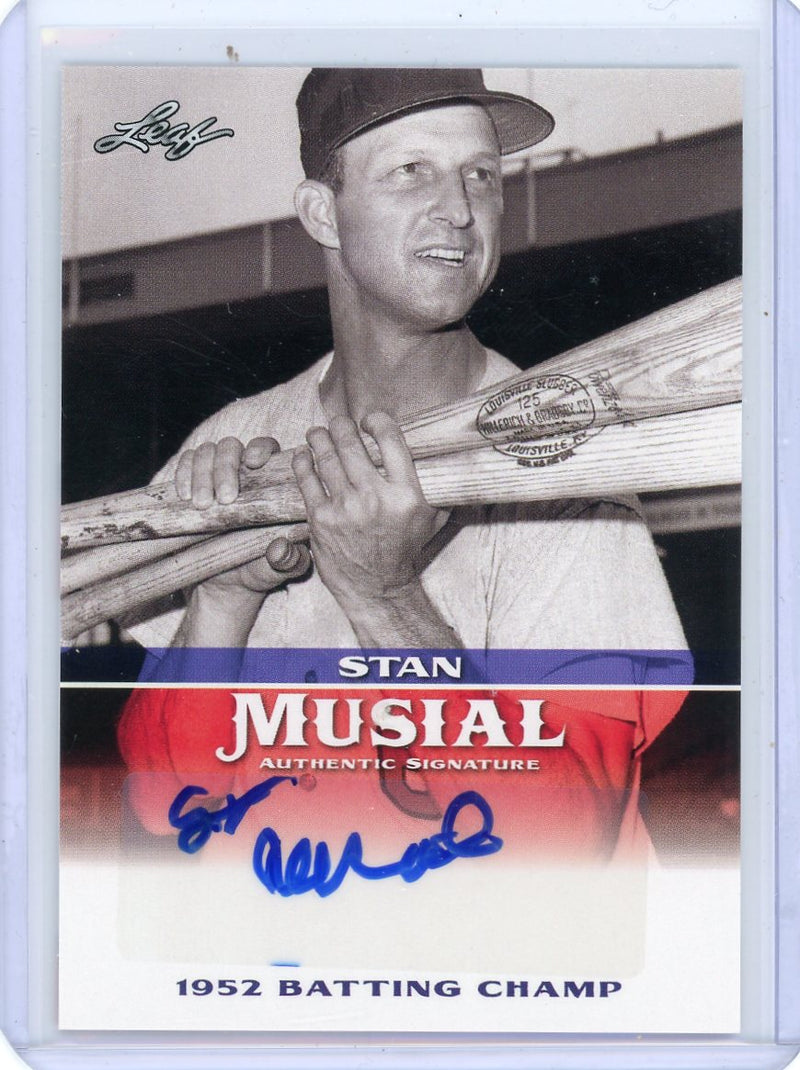 Stan Musial Leaf Auto 