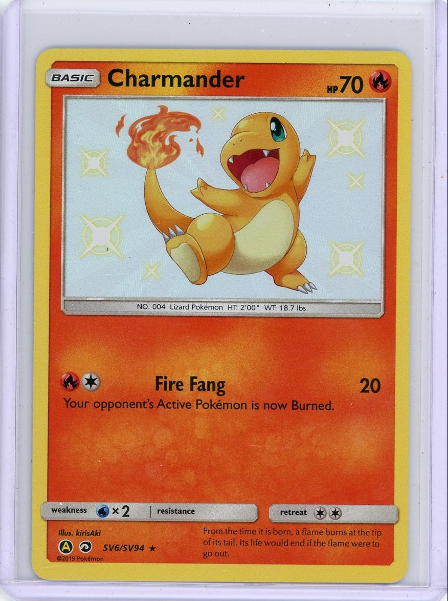 Charmander Pokémon Hidden Fates Shiny Rare # SV6/SV94