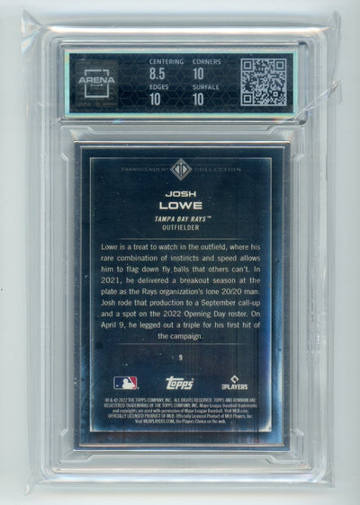 Josh Lowe 2022 Bowman Transcendent Collection Bowman Icons /50 Arena Club 9