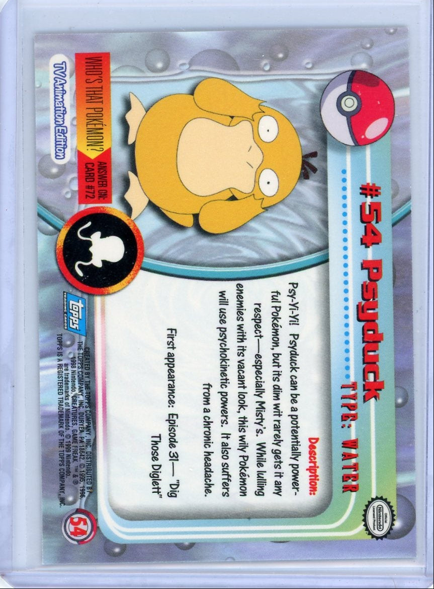 Psyduck Pokémon Topps Rainbow Foil #54