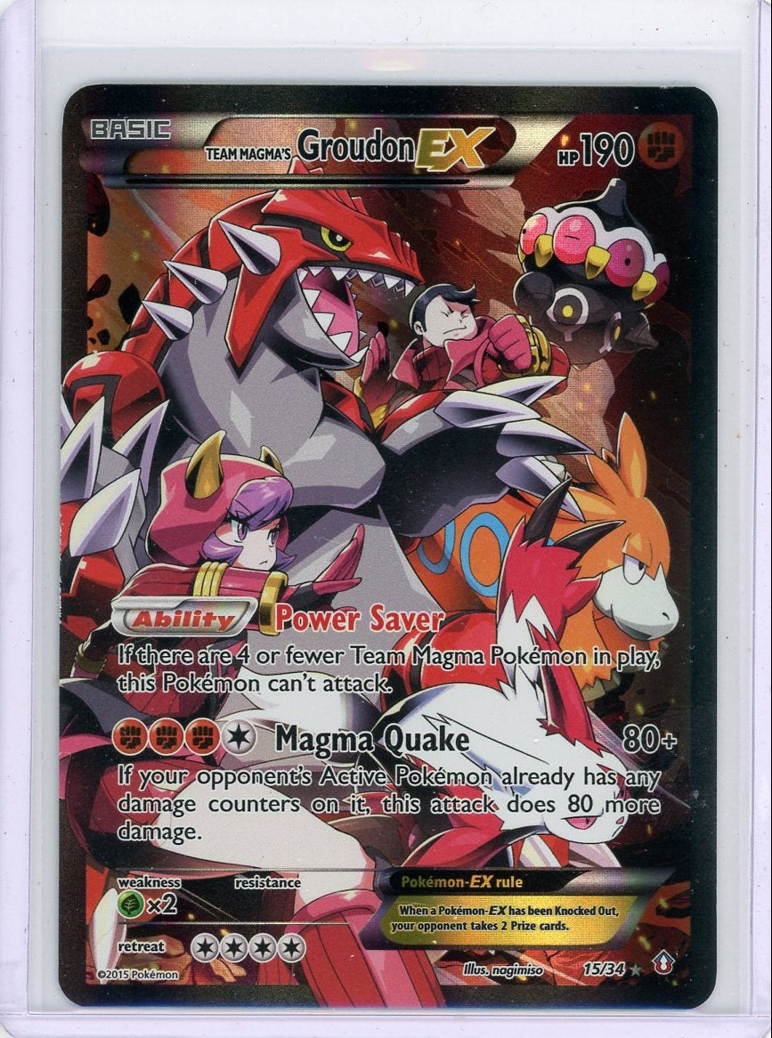 Team Magma's Groudon EX Pokémon Double Crisis #15/34 DMG