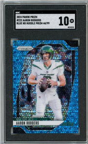 Aaron Rodgers 2024 Panini Prizm blue disco #'d 44/99 SGC 10