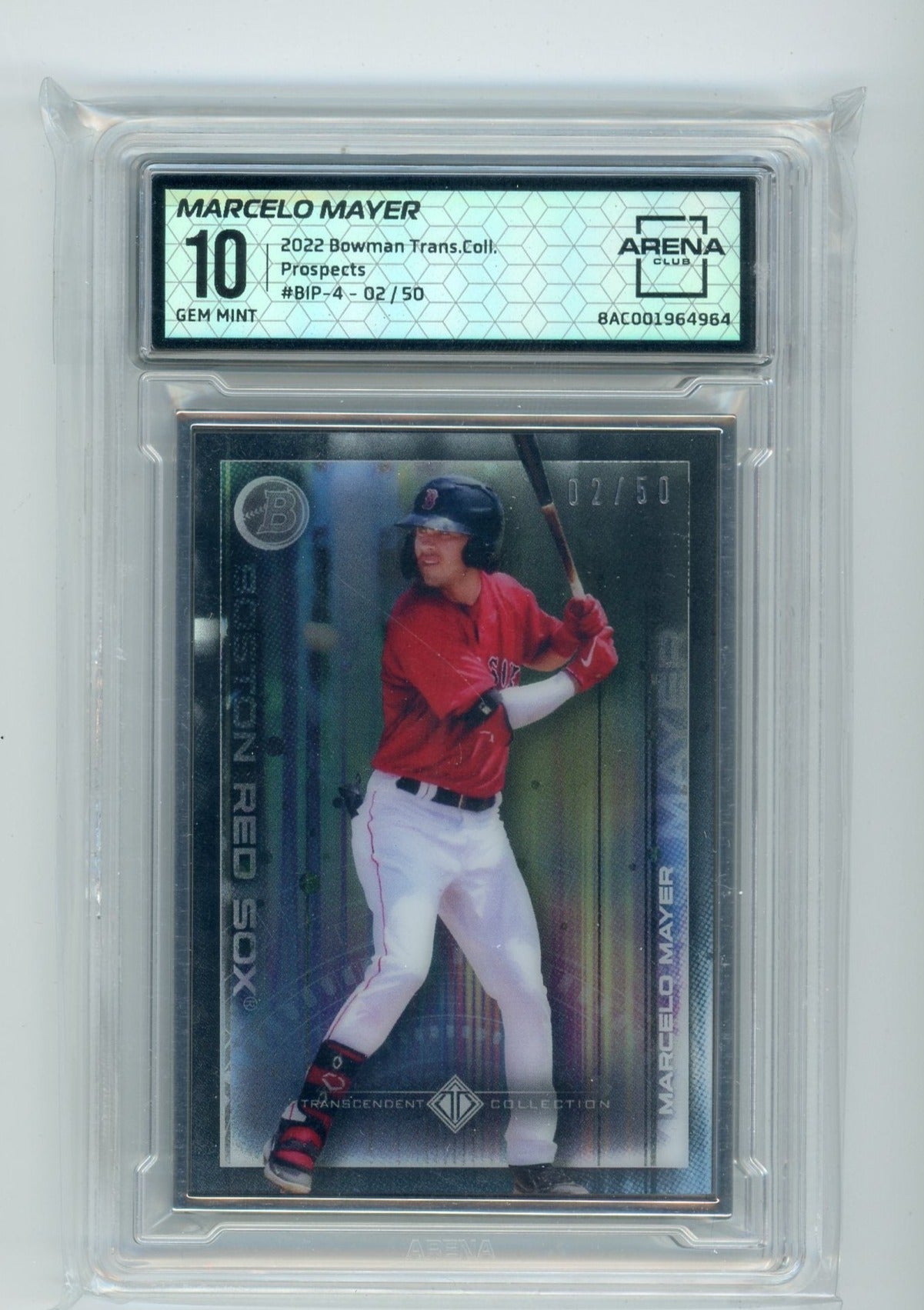 Marcelo Mayer 2022 Bowman Transcendent Collection Bowman Icons /50 Arena Club 10