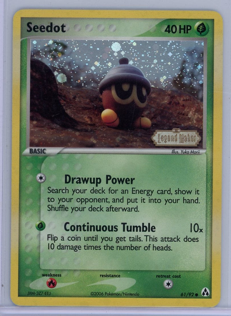 Seedot Pokémon EX Legend Maker Holo Rare Stamped #61/92